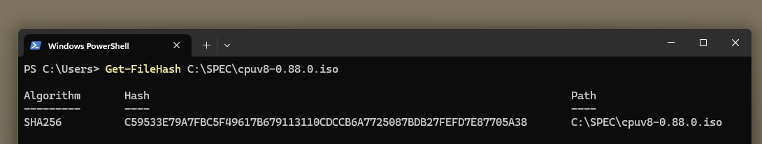 calculate SHA with Get-FileHash cmdlet